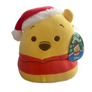 Squishmallow 8" Disney Winnie The Pooh Christmas Plush.